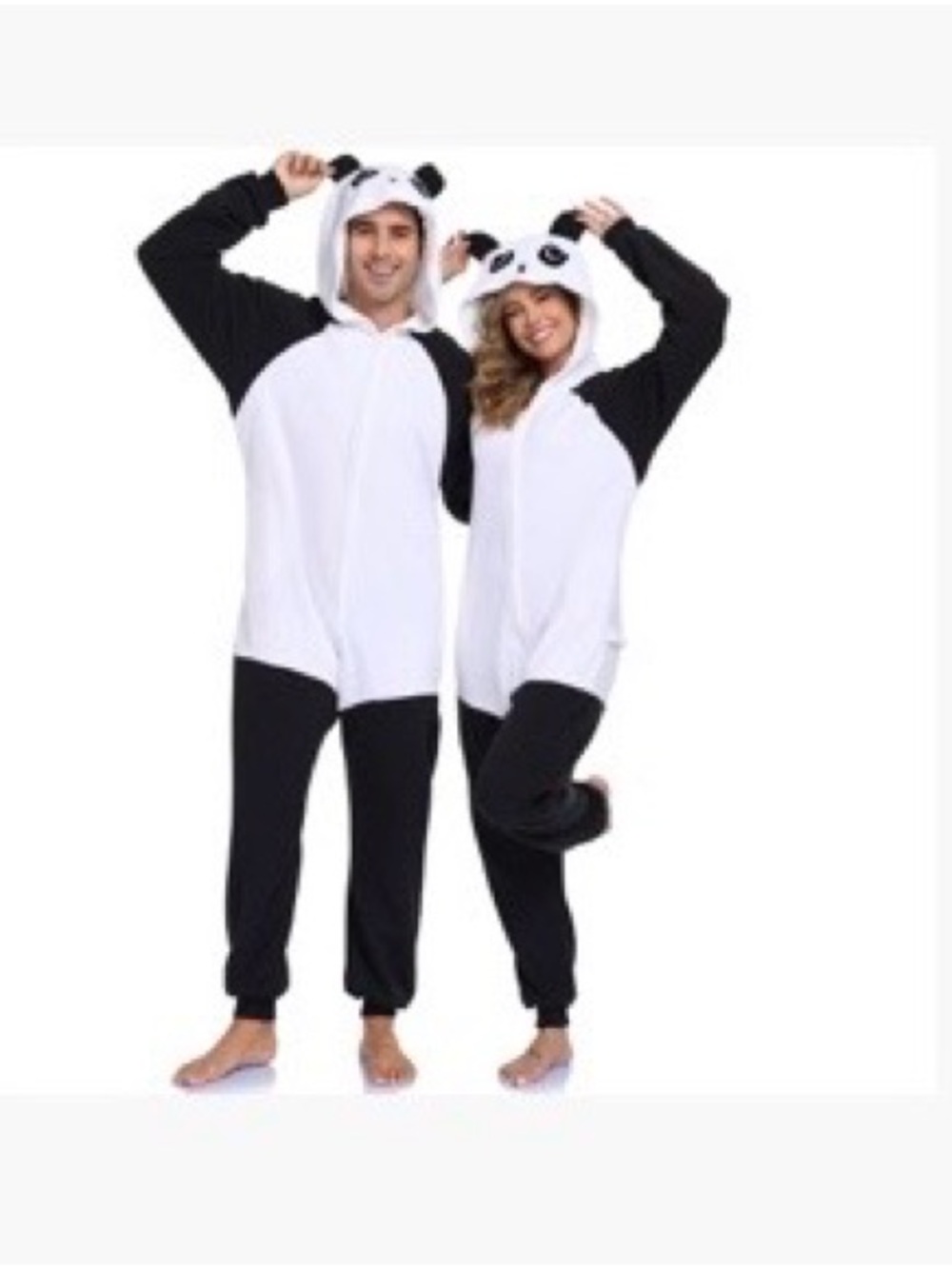Kids Panda Onesie - Black & White Cozy One-Piece